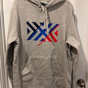 Fanatics Gray Hoodie with Blue and Red Design